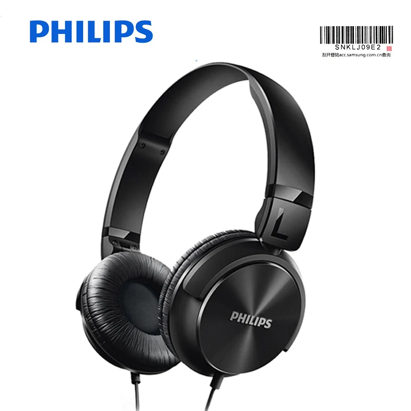Проводные Наушники Philips SHL3060 с басами и штекером 3 5 мм регулируемая повязка на