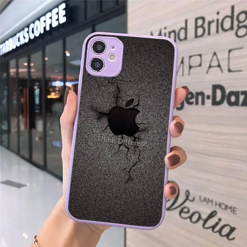 

broken screen white black fashion Phone Cases Matte Transparent for iPhone 7 8 11 12 s mini pro X XS XR MAX Plus cover funda