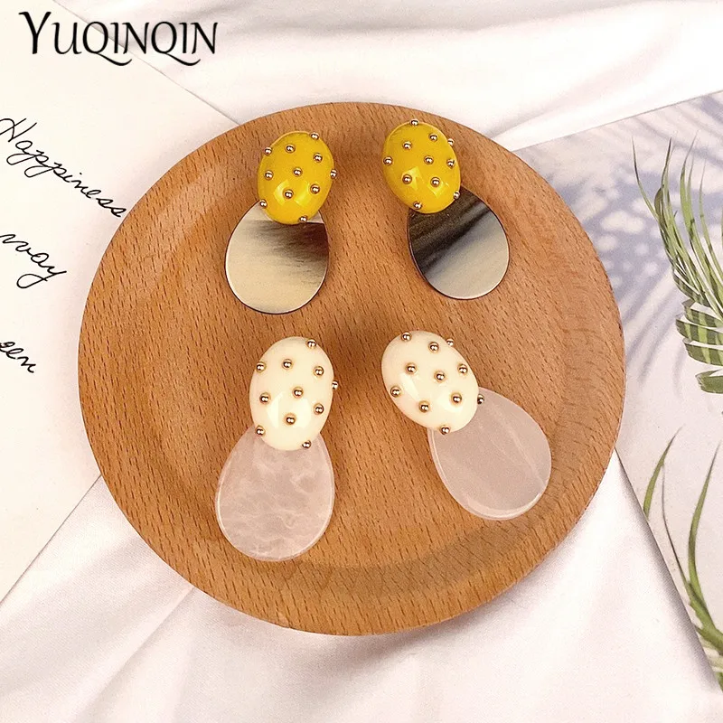 Модные круглые большие серьги для женщин 2020 милые корейские Висячие длинные