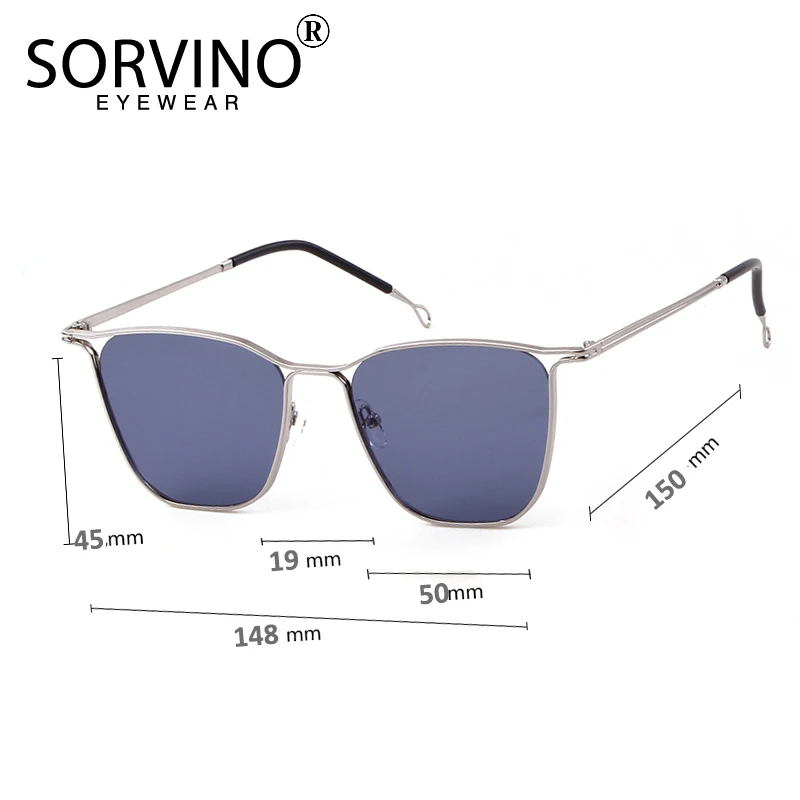 SORVINO ретро очки для женщин квадратные солнцезащитные 90s роскошные брендовые