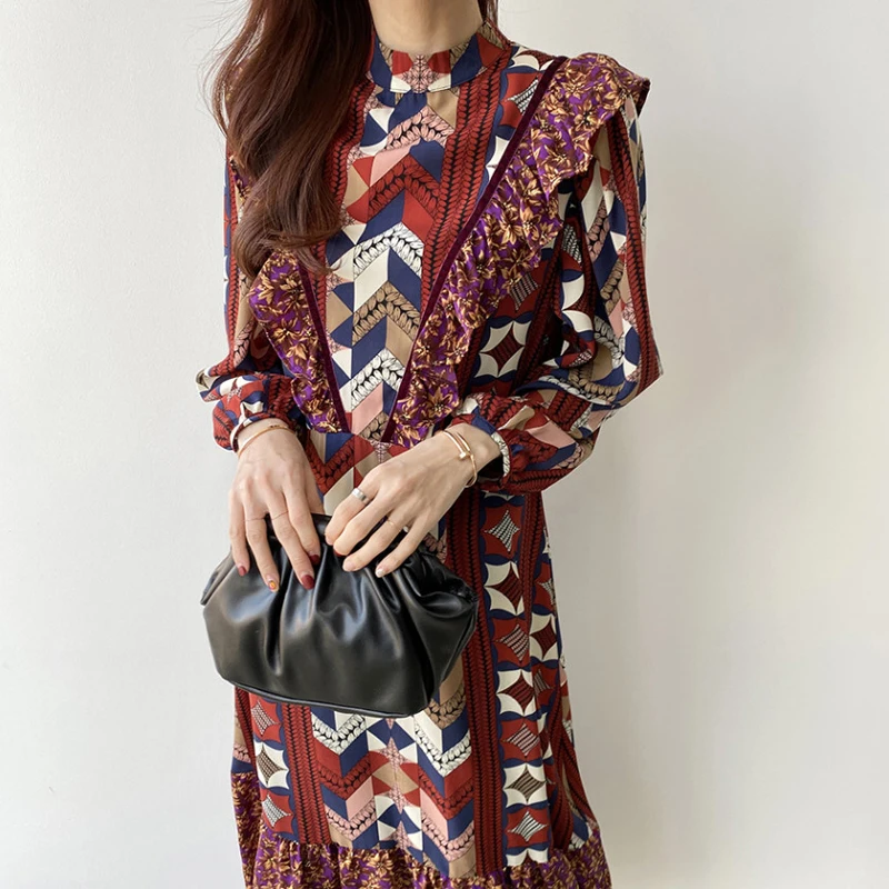 Винтаж однобортный бархатное Женское пальто с длинным рукавом оборками Femme