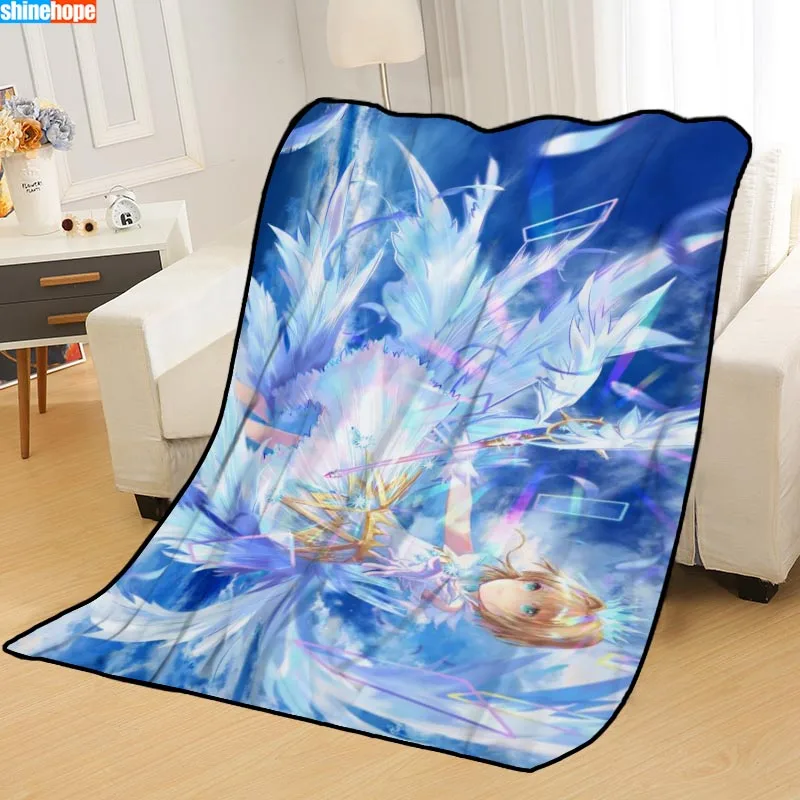 ?? カスタムカードキャプターさくらsakblanketsベッドスローブランケットソフトブランケット夏毛布アニメ毛布旅行毛布