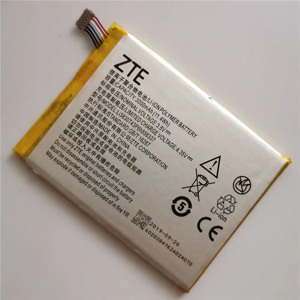 Оригинальный аккумулятор для телефона ZTE Li3830T43p6h856337 Blade S6 Lux Q7/-C G719C N939St V5 Pro N939ST N939SC