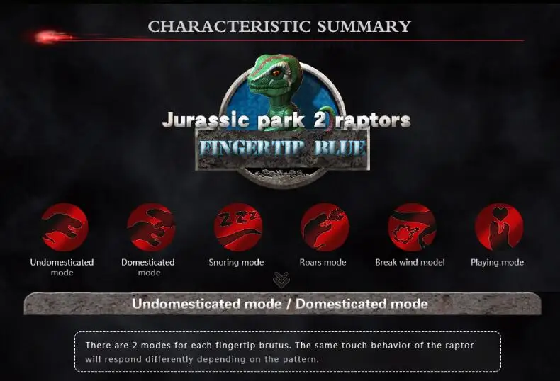 Креативная Velociraptor фигурка, Электрический динозавр, домашние животные, игрушка для кончика пальца динозавра, Умная игрушка, электронный питомец, модель динозавра