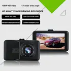 Автомобильный видеорегистратор Full HD 1080P, автомобильная камера с двойным объективом, вспомогательная камера заднего вида, видеорегистратор с детектором движения, ночным видением, G-сенсором