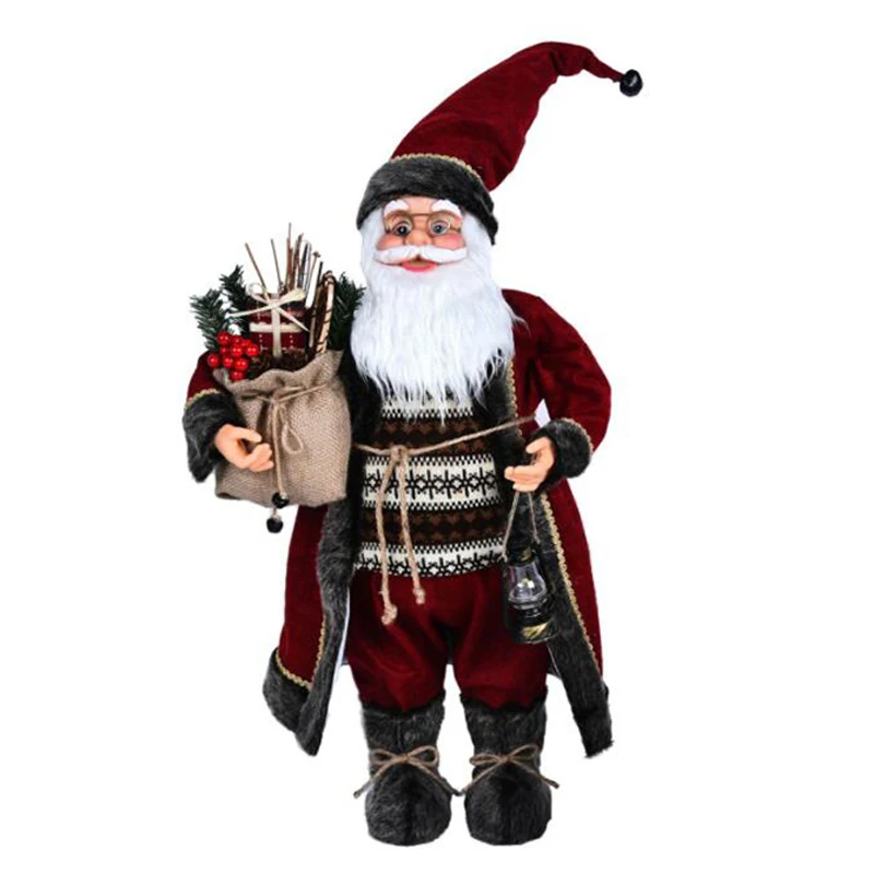 

Christmas Decorations for Home 60CM Big Santa Claus Doll Children Xmas New Year Gift Christmas Tree Decor Party Supplies