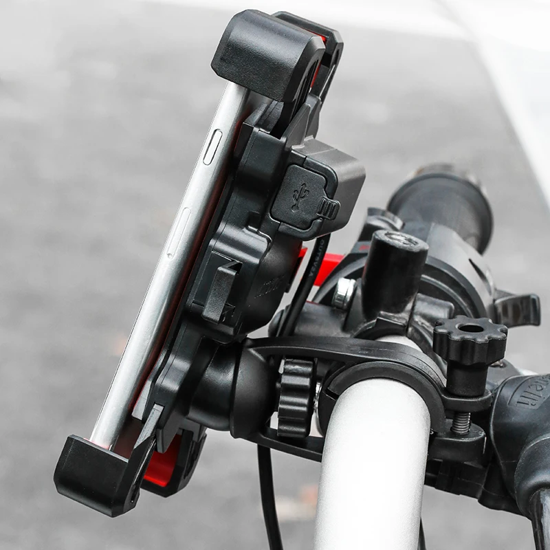 MOTOWOLF Universal Bike Motorcycle Cell Phone Holder Stand for Indian Kawasaki Yamaha Suzuki Honda DUCATI Harley Triumph BMW KTM |