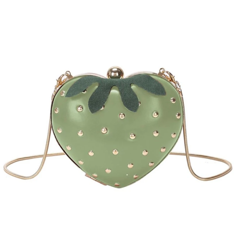 

Strawberry Coin Purse Crossbody Chain Bag Cute Handbag Shoulder Bags PU Phone Wallet for Women Girls