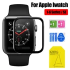 Защитное стекло 3D для Apple Watch 1 2 3 4 5 6 Series, полное покрытие, защитная стеклянная пленка для Iwatch Se 38 мм 40 мм 42 мм 44 мм HD