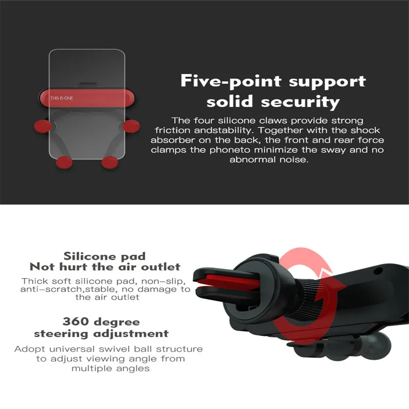 Универсальный автомобильный держатель для телефона Гравитационный кронштейн