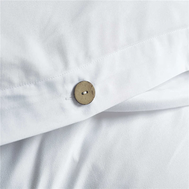 Solid Color Soft Button Side Quilt Duvet Cover Pillowcase Bedding Set For Home 2-3pcs Hiigh Quality Concise Summer Bed Linings | Дом и сад