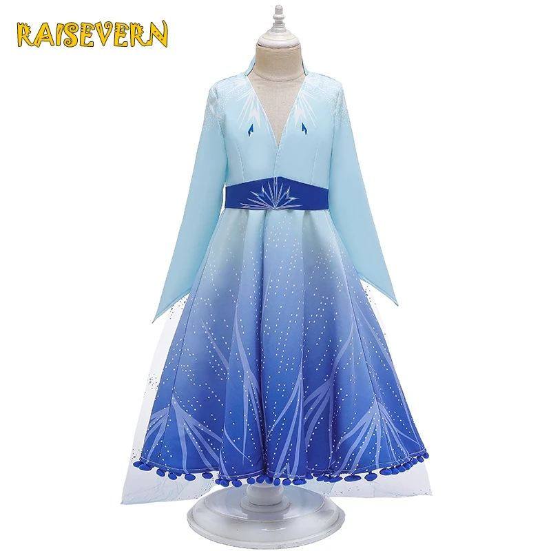 Красные костюмы принцессы Эльзы 2 платье для девочек с Анной карнавальный костюм
