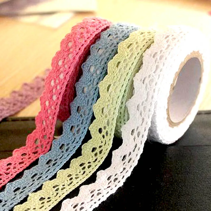 16mm/2Y Pure Colors Lace Ribbon Tape Weaving Handmake Wedding Birthday Party Festival Home Decoration DIY Gift Wrapping Supplies | Дом и сад