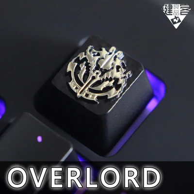overlord 1 шт. алюминиевый сплав рельефный ключ крышка для MX переключатели механическая клавиатура металлический ключ крышка для PUBG WOW Dota 2 Marvel OverLord - Цвет: overlord