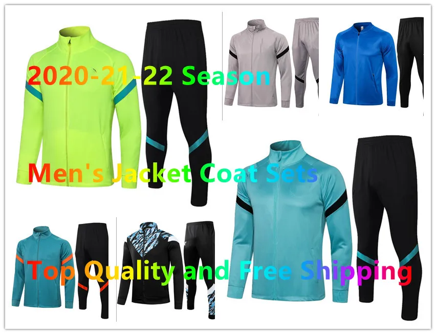 

2021-22 new Men's Soccer Jacket Coat Hooded Training Tracksuit Sports Shirts Sets Sweater 2022 adult Survetement jogging kits