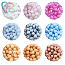 24 Colors 10 PCS 12 MM Silicone Beads BPA Free Baby Teething Toy DIY Pacifier Chain Nurse Gift Silic