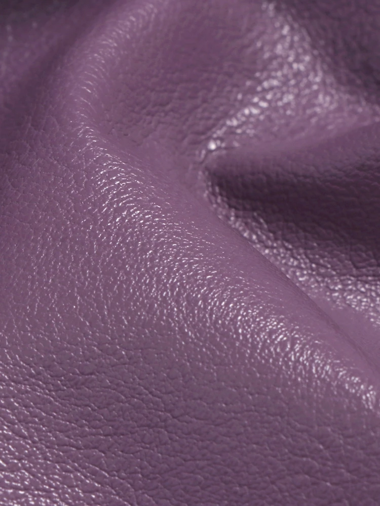 

Long Purple PU Leather Jacket Women's 2020 Autumn Winter Quilted Korean-Style Motorcycle Leather Streetwear Biker Coat