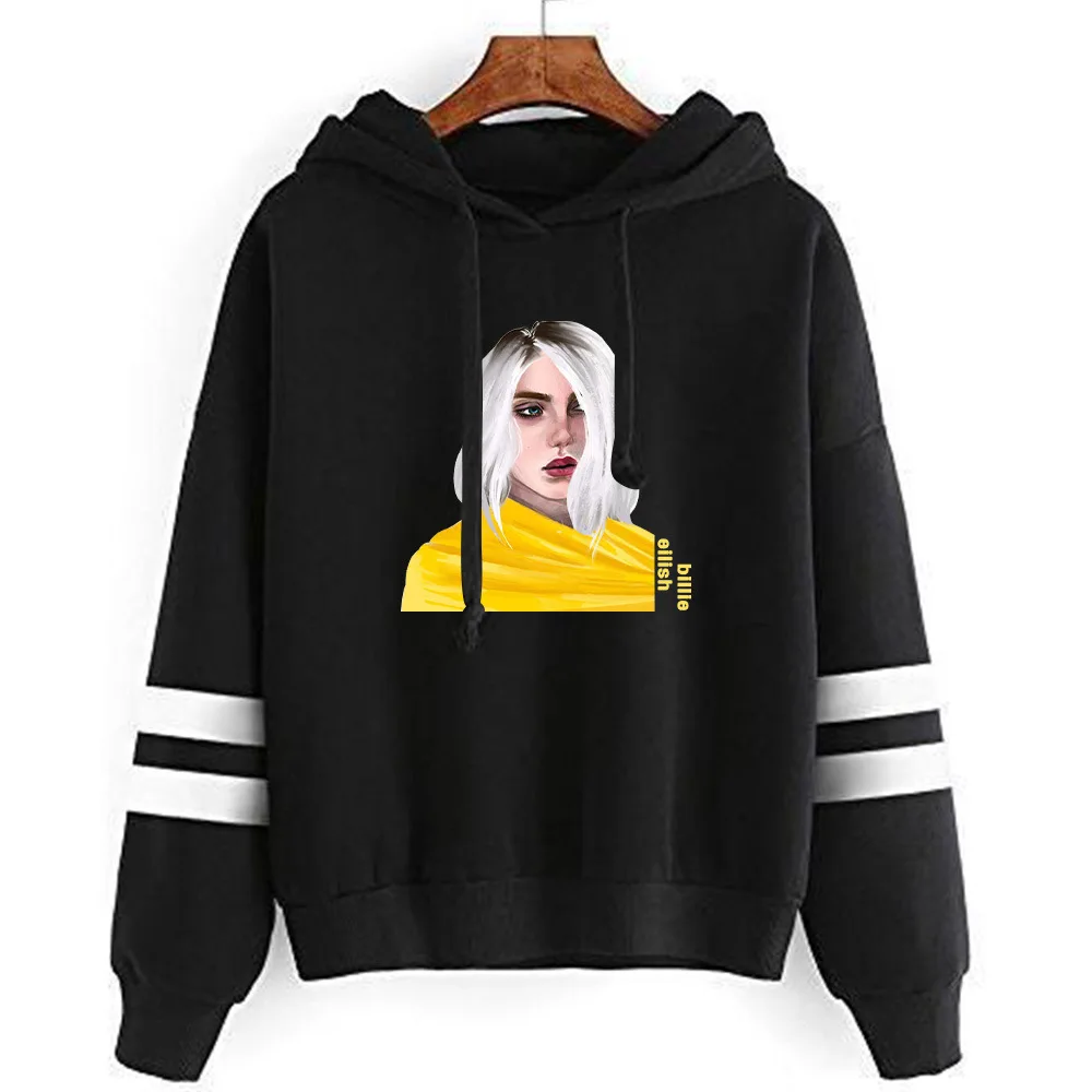 Billie Eilish весна-осень пуловер с капюшоном и длинным рукавом хит продаж