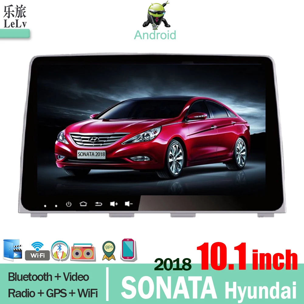 LELV для SONATA 2018 в Biuetooth автомобильный комплект gps навигация автомобиле Мультимедиа