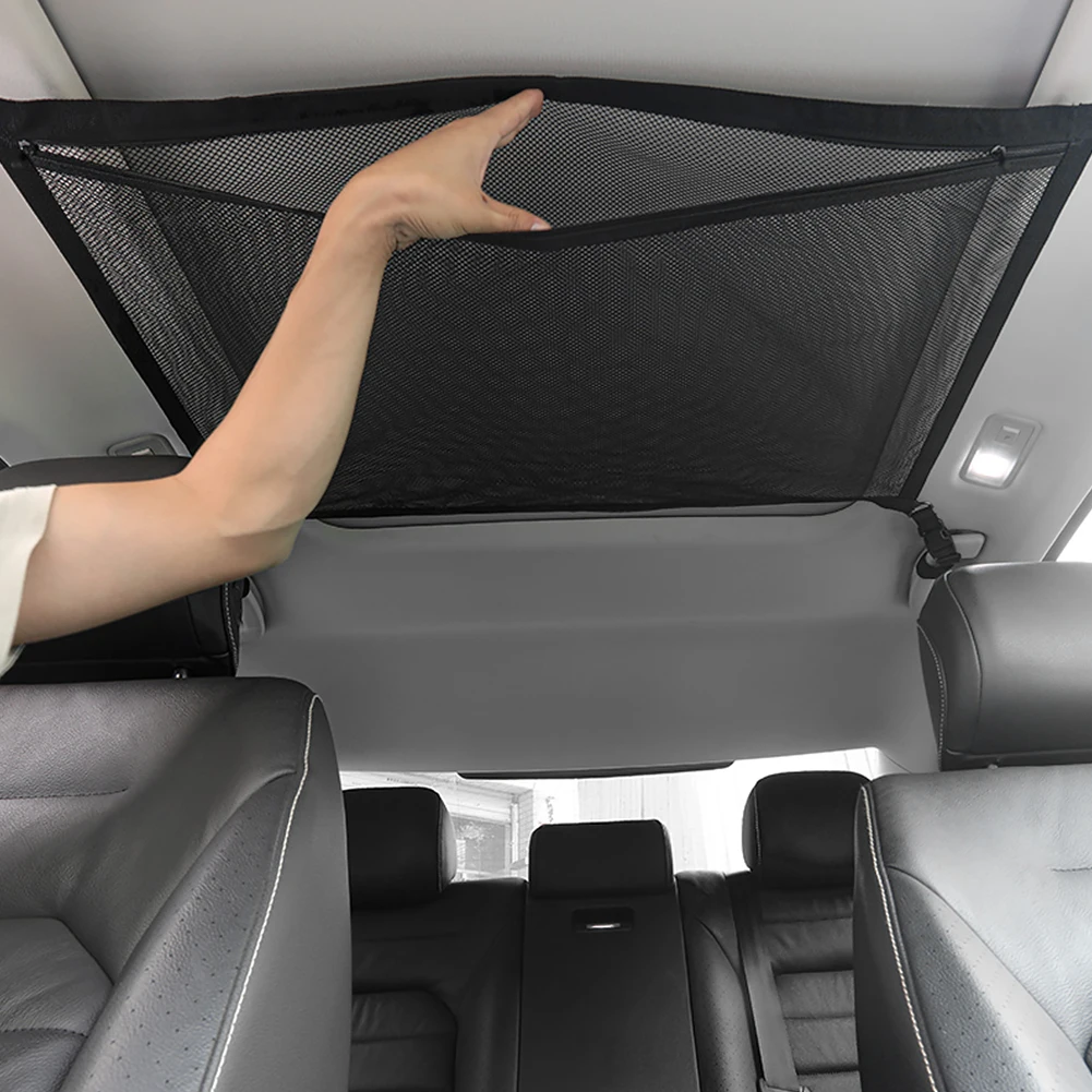 

Сетка для хранения на потолок автомобиля SUV, карманная сетка на крышу автомобиля, интерьерная сетка для груза, Воздухопроницаемая сетчатая ...