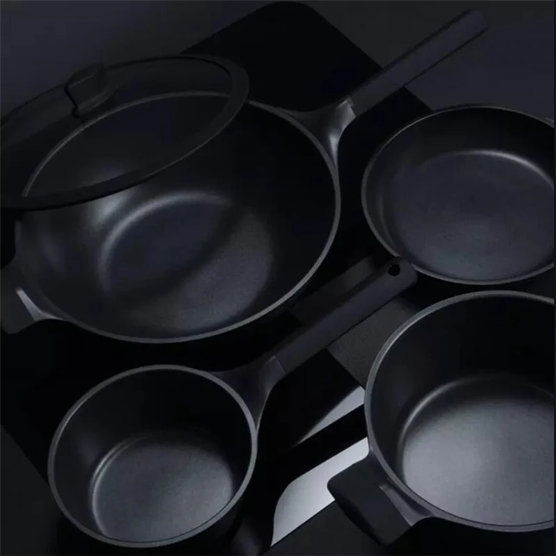 Huohou антипригарная супер платиновая сковорода Wok Stockpot кастрюля для молока прочная