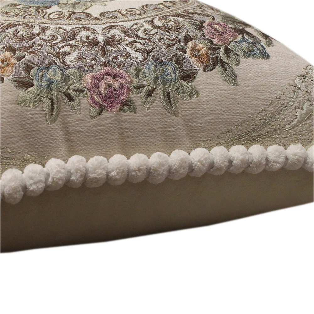 Роскошные жаккардовые наволочки CURCYA из синели элегантные для дивана домашний