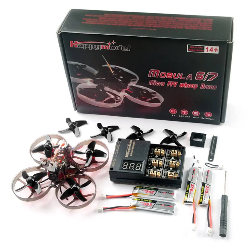 

Happymodel Mini Mobula 7 75mm Crazybee F4 Pro OSD 2S Bwhoop FPV Racing Drone Quadcopter BB2 ESC 700TVL BNF Compatible Frsky