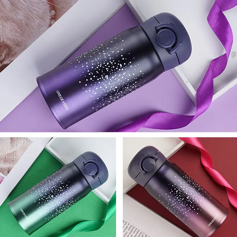 Новый дизайн с двойными стенками Нержавеющая сталь вакуумная фляга 350/500ML термос