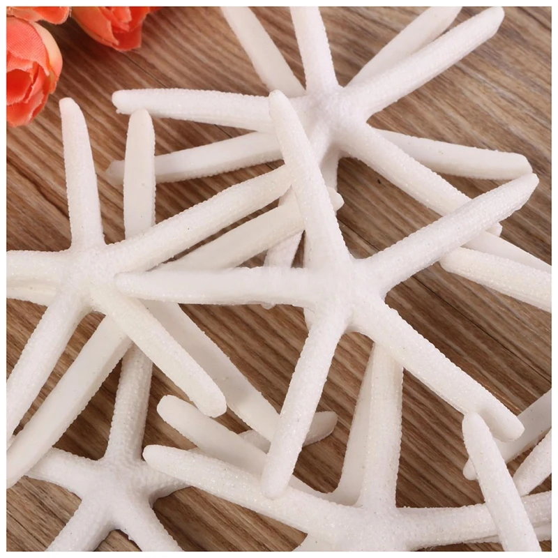 12 шт 10-12 см красивая белая пятиконечная Морская звезда Пляж Дворец
