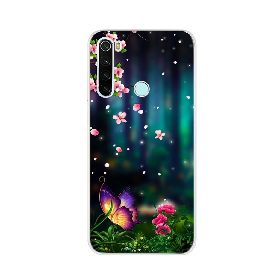 Чехол для Xiaomi Redmi Note 8 2021 милый мягкий силиконовый чехол с 3D-принтом телефона T Note8