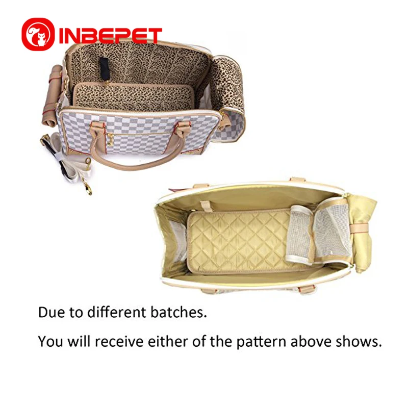 

ZZSLHL Fashion Luxury PU Leather Small Cat Dog Carrier Pet Bag Outdoor Travel Carri Tote Bag Portable Pet Dog Handbag Pet Travel