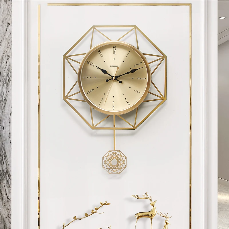 Современная декорация настенные часы простые бесшумные Модные металлические
