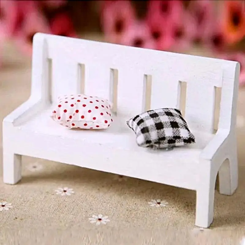 Современные Простые миниатюрные деревянные подушки Детские кукольные домики