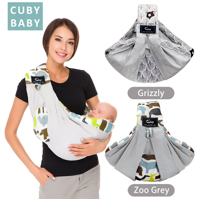

front baby carrier CUBY Baby Sling Baby Wrap Cotton wrap baby Soft Breastfeeding Cartoon animal pattern Ergonomics