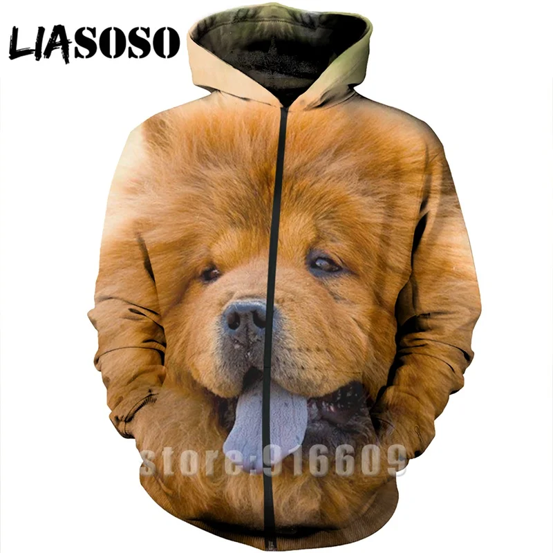 14 Толстовка с 3D принтом homme dog для мужчин с животными чау-чау wo для мужчин Уличная Harajuku Толстовка рубашка на молнии Аниме толстовки с длинными рукавами A370 - Цвет: 14