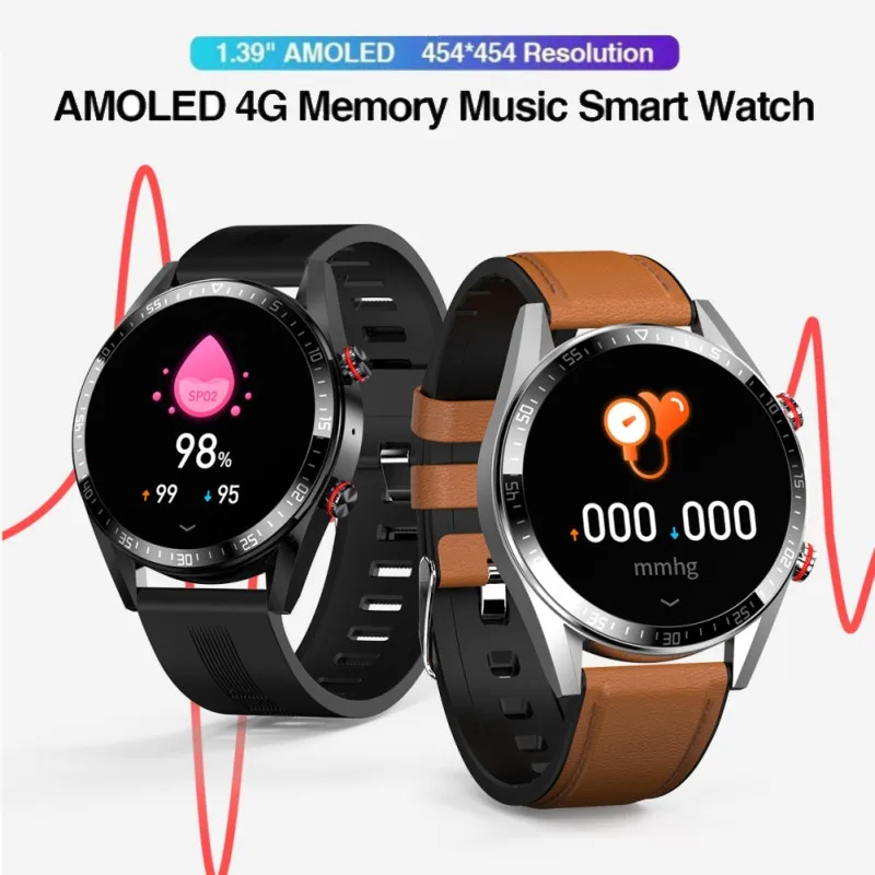 

Z18 454*454 AMOLED Screen Smart Watch Always Display Time Bluetooth Call 4G Local Music Men Womem Smartwatch For TWS Earphones