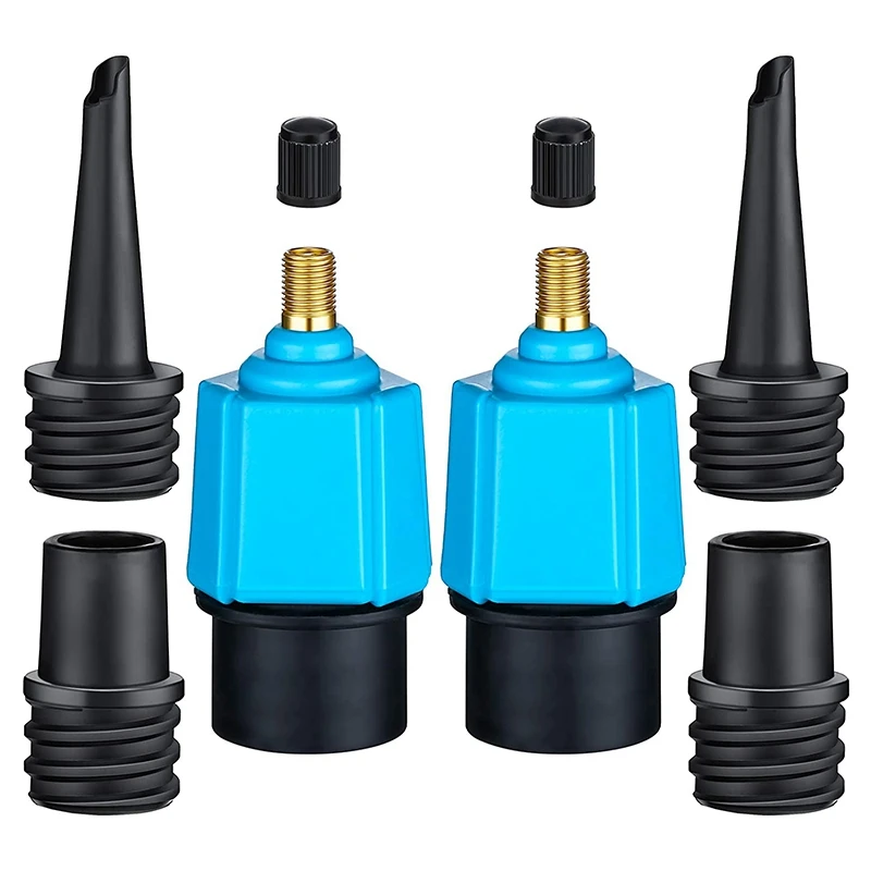 

6 Pieces Inflatable Pump Adaptor Compressor Air Pump Adapter Multifunction Boat Air Valve Converter Adapter