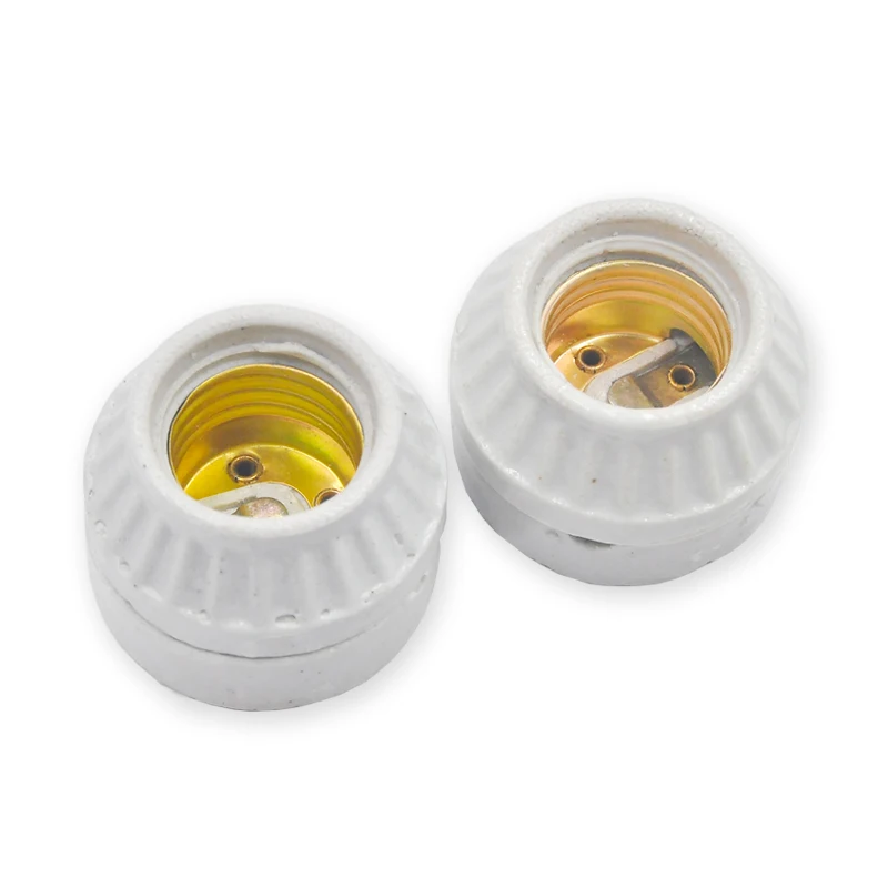 2 шт. E27 керамический держатель лампы медный винт Резьба высокая температура