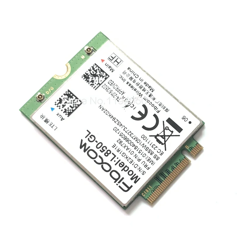 Карта Fibocom L850 GL 01AX792 для Lenovo Thinkpad X1 Carbon 6th X280 T480 T480s Yoga 3rd 4th T490 T490s T580 L580 P52 WWAN|Модемы| |