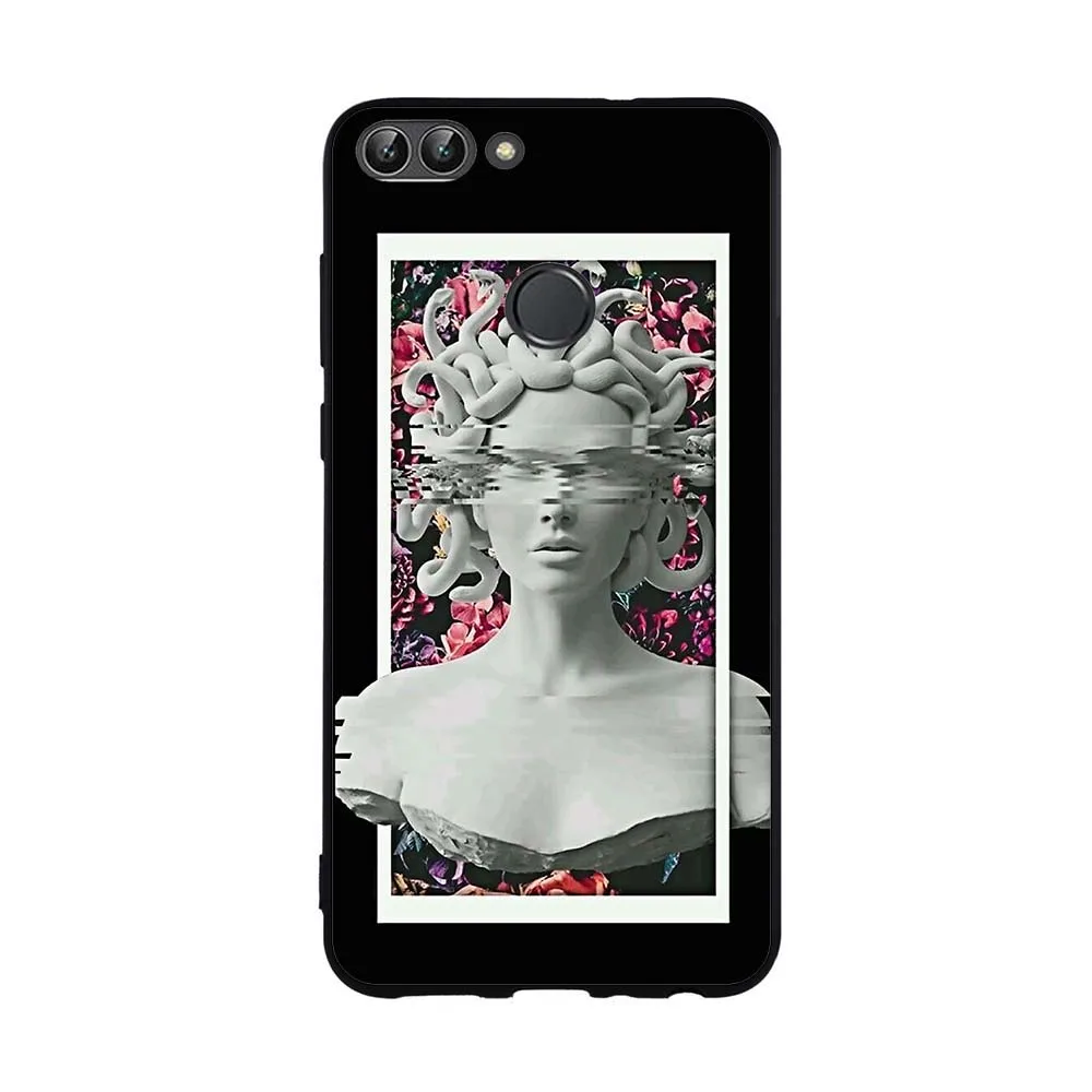 

For Huawei P Smart Case TPU Soft Silicone Black Back Cover Phone Case Huawei P Smart 2019 Cover FIG-LX1 Case