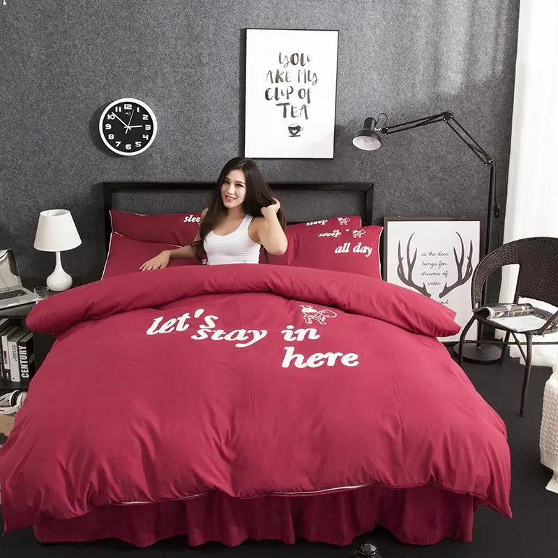 50 Cotton1pcs Duvet cover Comforter/Quilt/Blanket case 100% Cotton with Zipper Twin Full Queen King double single size | Дом и сад