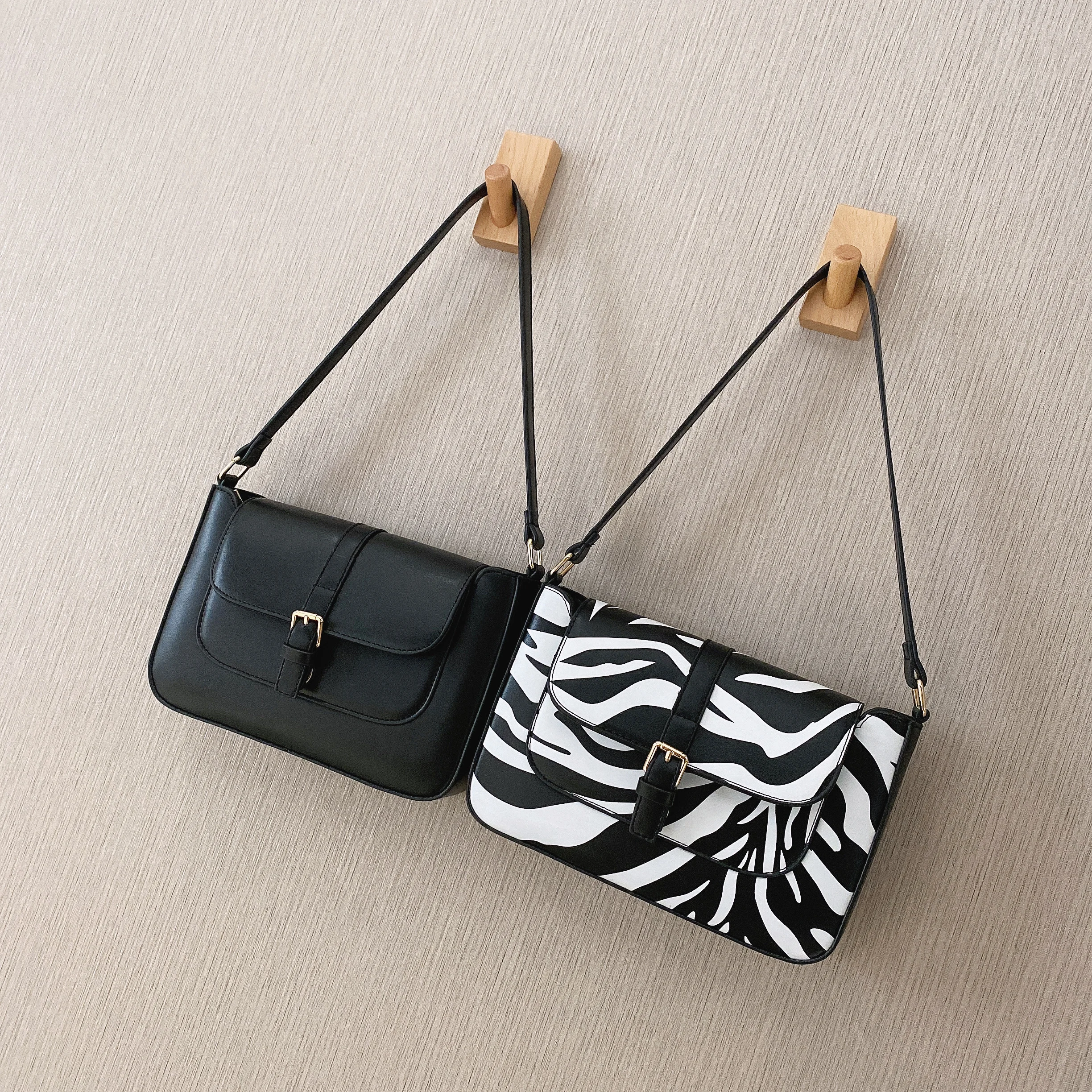 Сумка для подмышек в стиле ретро с принтом зебры простые сумки на плечо