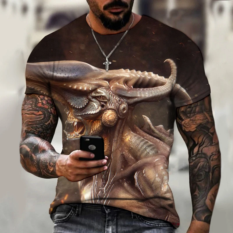 

Funny And Bizarre Animal Tshirt 3D Printing Summer Men's T-shirt Anime Funny Cool Fashion Oversized Tshirt Plus-size T-shirts