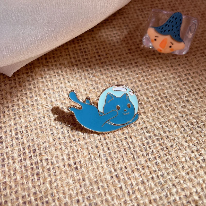 Эмалированные заколки в виде космоса кошек астронавтов Вселенной детской