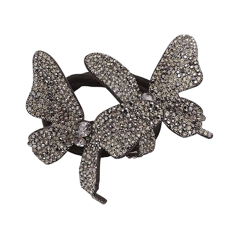 

Korean hair device braided hair artifact lazy curly hair stick butterfly hairpin flower bud hair ornament headdress