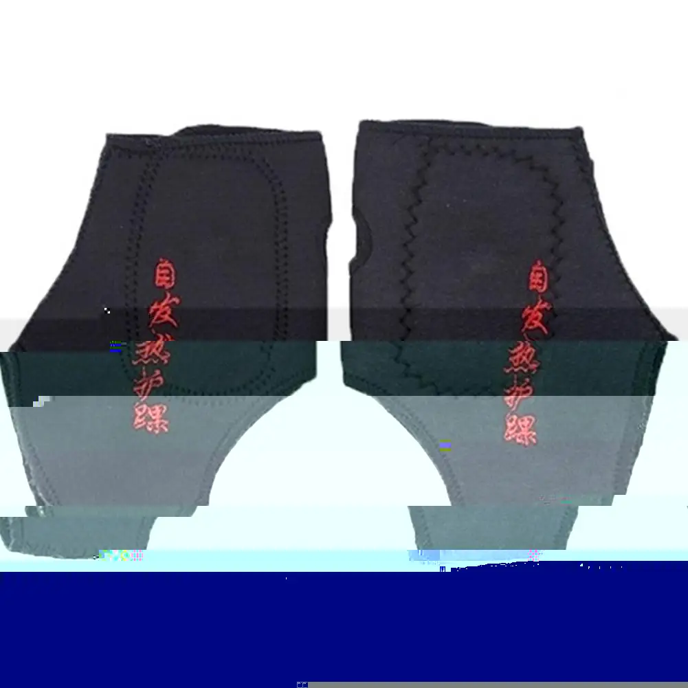 

1 пара черный турмалиновый самонагревающийся фиксатор голеностопа регулируемые магнитные фиксаторы для ног облегчение боли сжатие терапи...