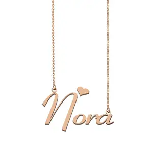 Ожерелье Нора с именем на заказ для женщин и девочек, подарок для лучших друзей на день рождения, свадьбу, Рождество, дни матери
