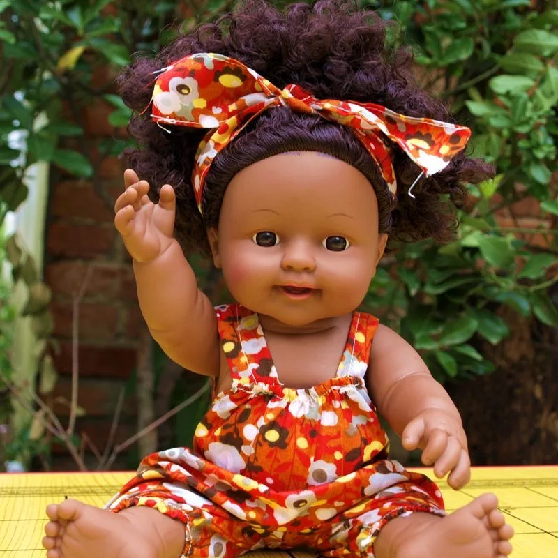 

Кукла афро американская, пурпурная, черная, африканская кукла с длинными волосами, 30 см, 12 дюймов, кукла-Реборн, поп-кукла, детская популярная...