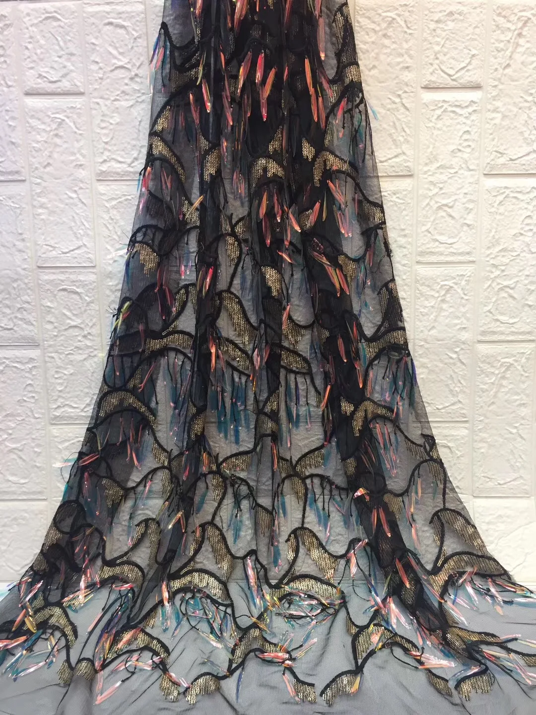 Новая кружевная ткань с блестками и вышивкой высокое качество последние