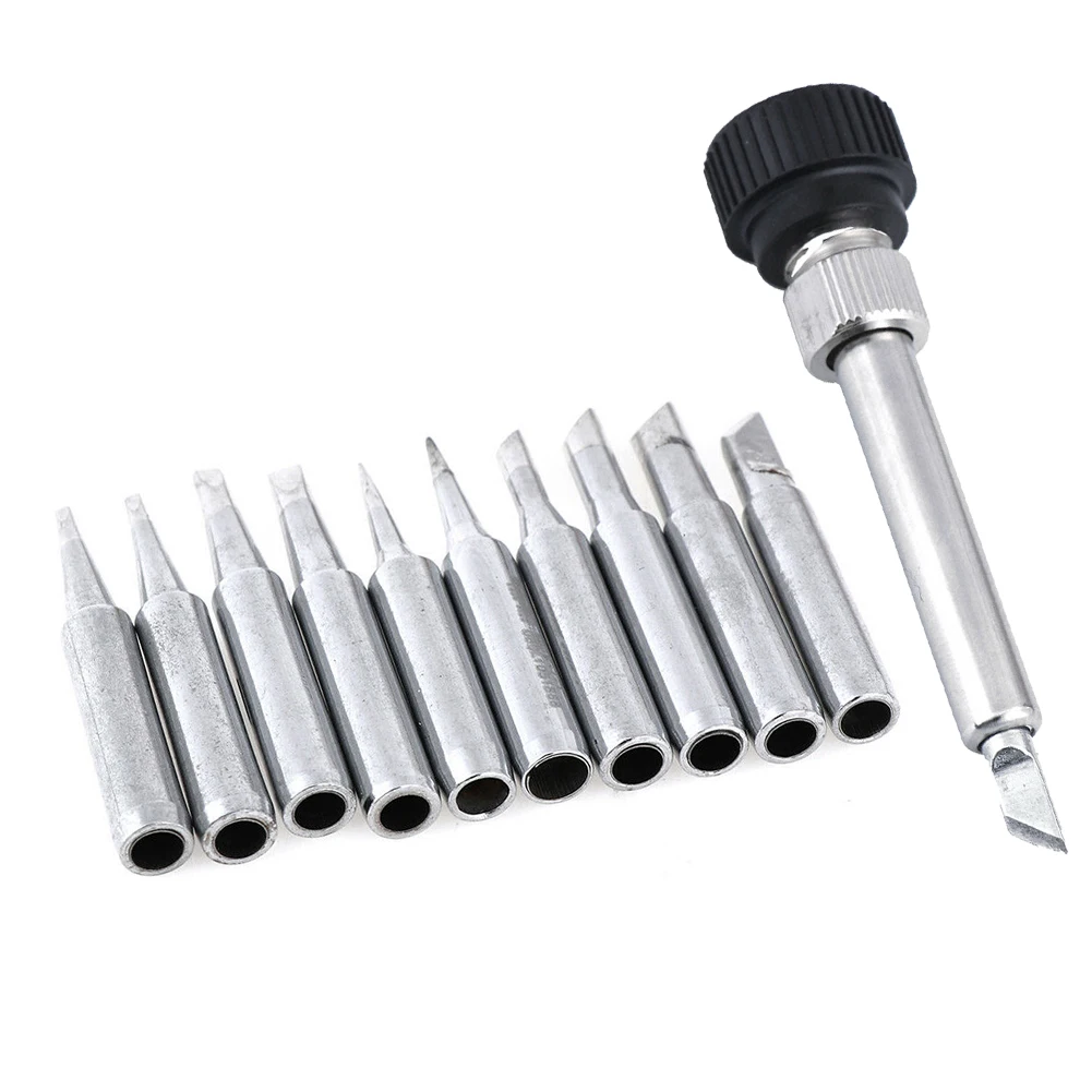 

11pcs Tips For Soldering Iron Solder Tips 900M-T Welding Head Accessories For 936 937 852D Soldering Station